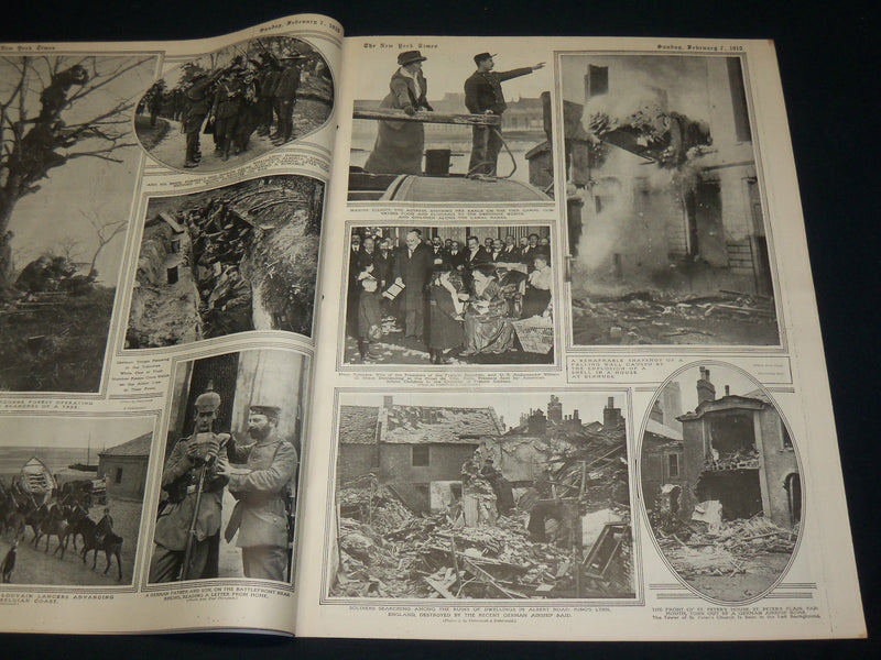 1915 FEBRUARY 7 NEW YORK TIMES ROTO PICTURE SECTION - WILSON & GRANDSON- NT 8952