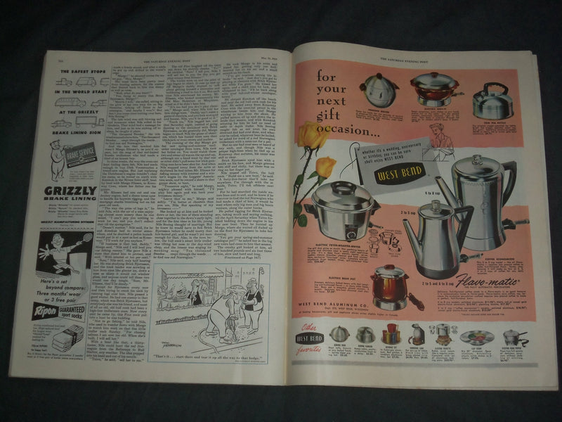 1954 MAY 15 THE SATURDAY EVENING POST MAGAZINE - ILLUSTRATED COVER - SP 2480F
