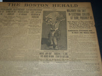 1908 NOVEMBER 5 THE BOSTON HERALD - MAJORITY FOR TAFT - ELIOT RESIGNS - BH 242