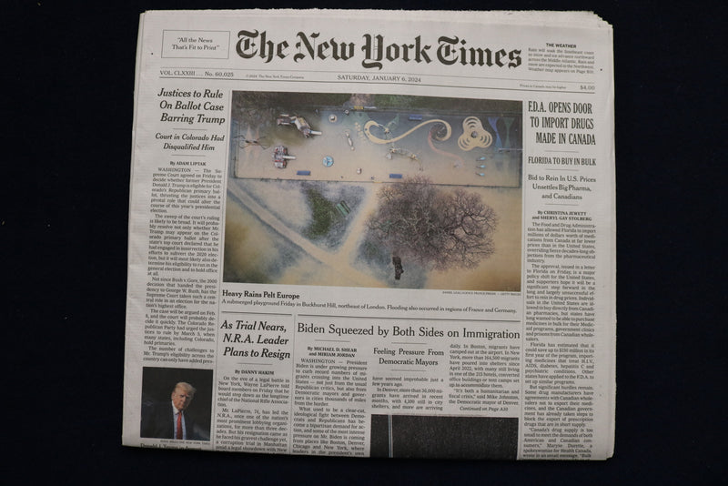 2024 JANUARY 6 NEW YORK TIMES - FDA OPENS DOOR TO IMPORT DRUGS MADE IN CANADA