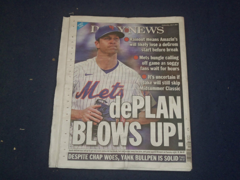 2021 JULY 7 NEW YORK DAILY NEWS NEWSPAPER -ERIC ADAMS DEMOCRATIC MAYOR CANDIDATE