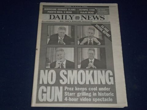 1998 SEPT 22 NEW YORK DAILY NEWS - NO SMOKING GUN BILL CLINTON VIDEO - NP 1713