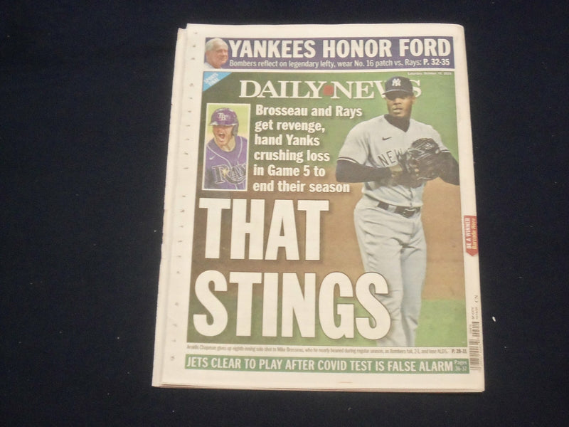 2020 OCTOBER 10 NEW YORK DAILY NEWS NEWSPAPER - WHITEY FORD DIED 1928-2020