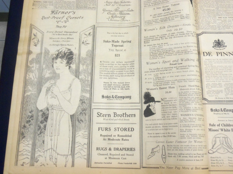 1918 MARCH 27 NEW YORK TIMES - GERMANS TAKE ROYE AND MENACE ALBERT - NT 8158