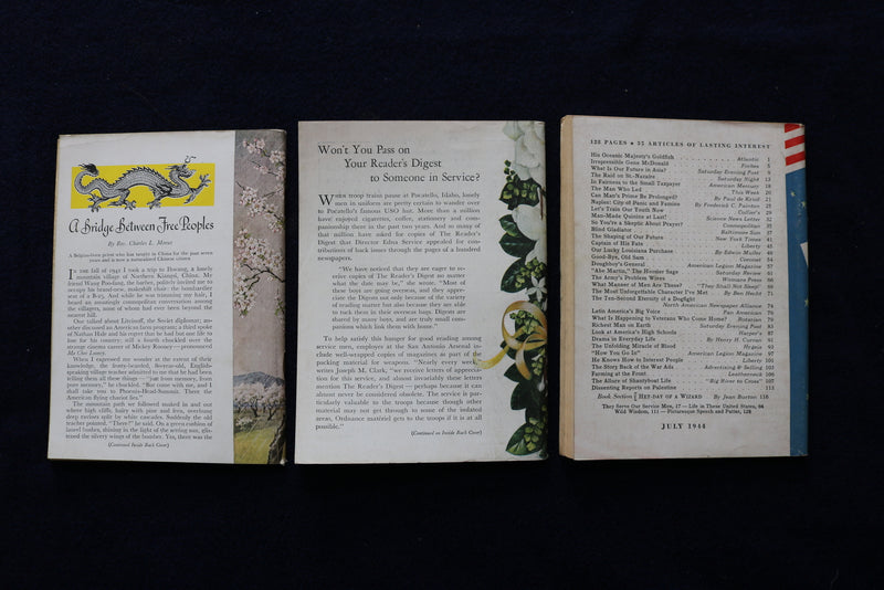 1944 READER'S DIGEST MAGAZINE - LOT OF 10 - O 3447