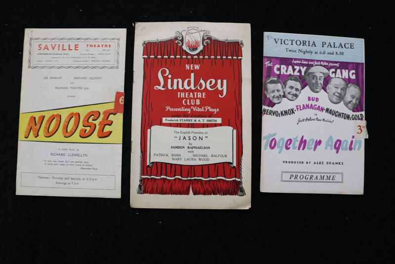 1947-1949 LONDON THEATRE PROGRAMS - LOT OF 22 - K 1822