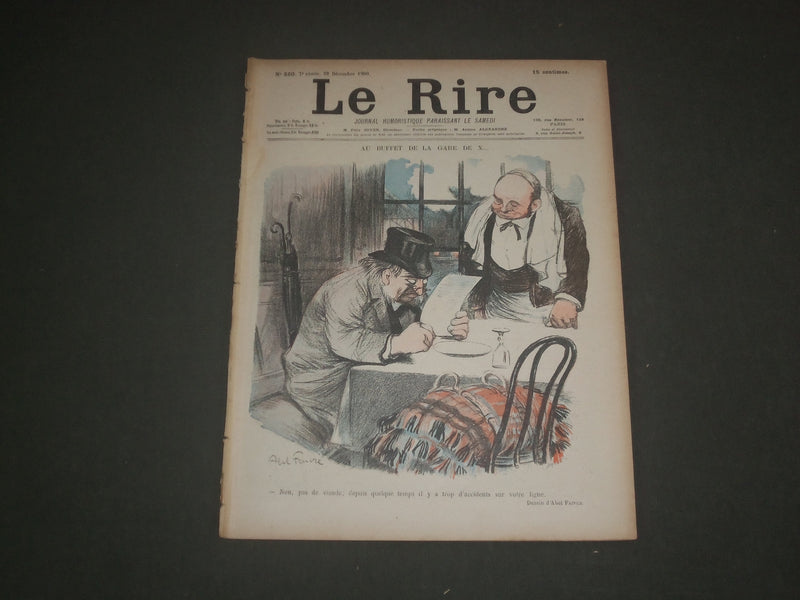 1900 DECEMBER 22 LE RIRE MAGAZINE - NUMBER 320- AU GUFFET DE LA BARE DE X -R 649
