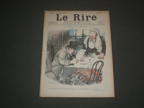 1900 DECEMBER 22 LE RIRE MAGAZINE - NUMBER 320- AU GUFFET DE LA BARE DE X -R 649