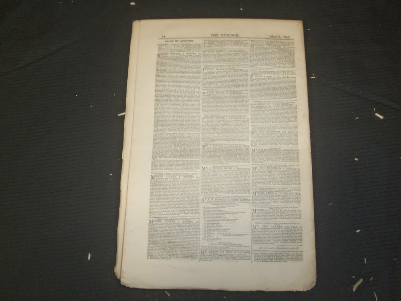 1865 MAY 6 THE BUILDER ARCHITECT MAGAZINE - ILLUSTRATIONS - ST 415M