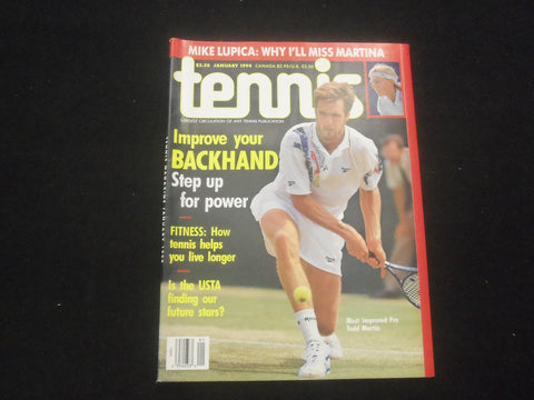 1994 JANUARY TENNIS MAGAZINE - MOST IMPROVED PRO TODD MARTIN - ST 201F