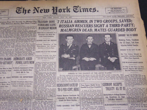 1928 JULY 13 NEW YORK TIMES - TELEVISION SHOWS PANORAMIC SCENE - NT 5086