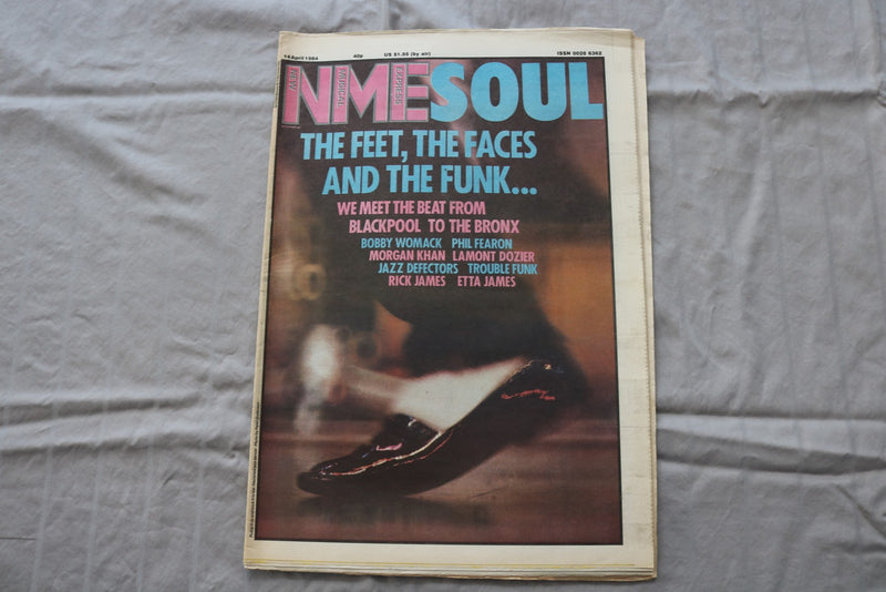 1984 APRIL 14 NEW MUSICAL EXPRESS NEWSPAPER - THE FEET, THE FACES COVER- NP 9275
