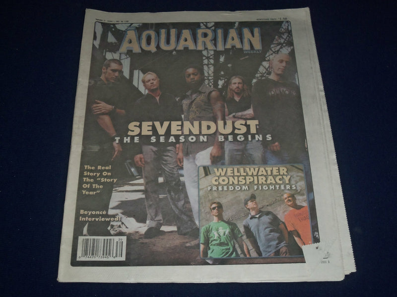 2003 SEPTEMBER 24-OCTOBER 1 AQUARIAN WEEKLY NEWSPAPER - SEVENDUST COVER - J 1122