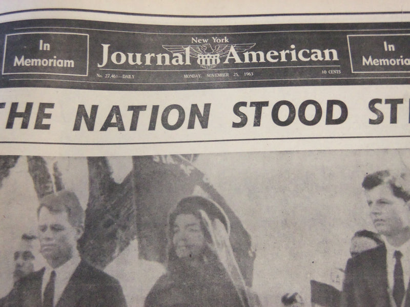 1963 NOV 25 NEW YORK JOURNAL AMERICAN - THE NATION STOOD STILL - JFK - NP 2397