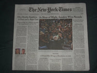 2020 FEBRUARY 23 NEW YORK TIMES - SANDERS WINS NEVADA DEMOCRATIC PRIMARY