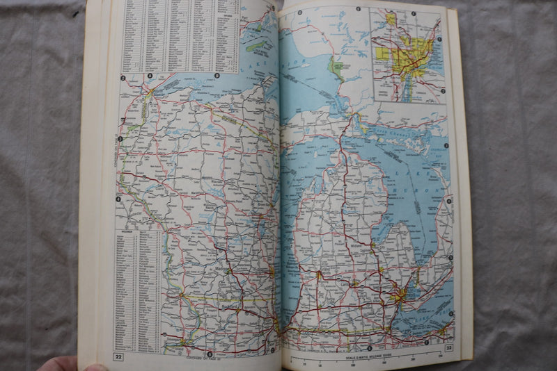 1964 HAMMOND ROAD ATLAS OF THE UNITED STATES - WORLD'S FAIR EDITION - K 3458