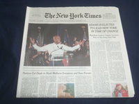 2021 NOVEMBER 3 NEW YORK TIMES - ERIC ADAMS ELECTED NEW YORK CITY MAYOR