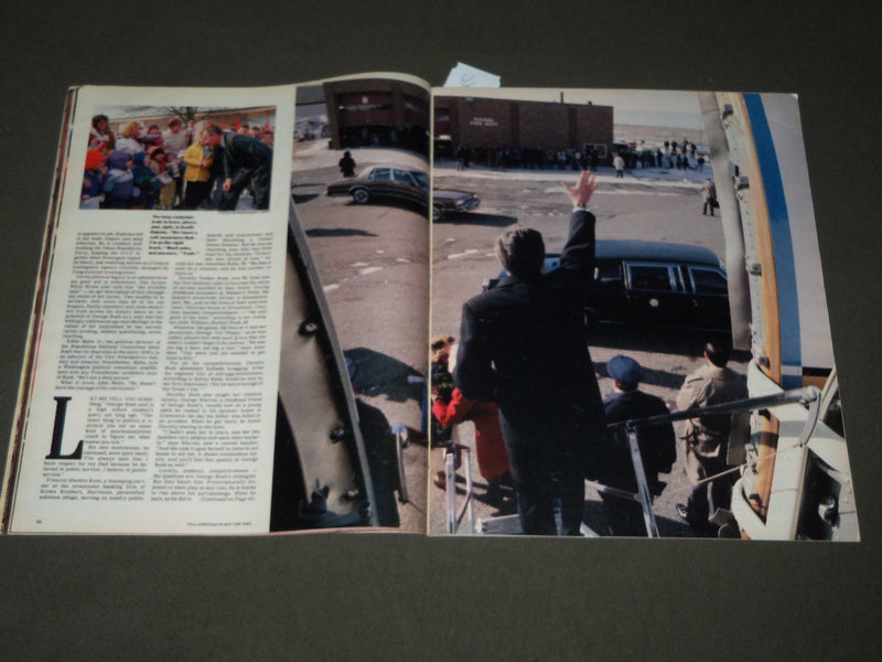 1988 MARCH 6 NEW YORK TIMES MAGAZINE SECTION - GEORGE BUSH - J 3088