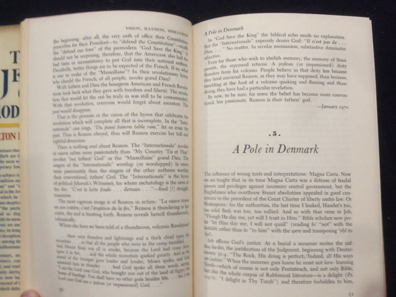 1973 THE JEWS OF MODERNITY HARDCOVER BOOK BY MILTON HIMMELFARB - KD 8295