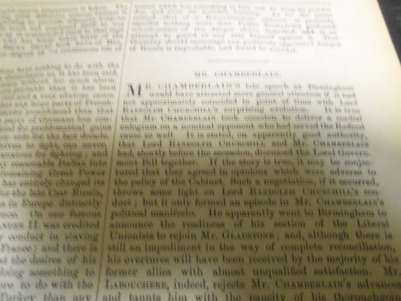 1887 SATURDAY REVIEW 2 BOUND VOLUMES - COMPLETE YR- PUBLISHED IN LONDON - R 1098