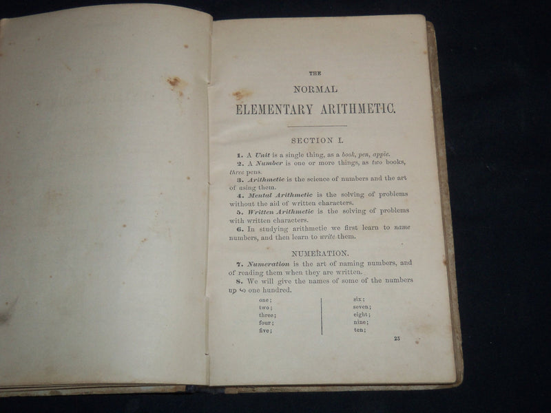 1863-1879 BROOK'S NORMAL PRIMARY ARITHMATIC BOOKS LOT OF 5 - KD 4351F