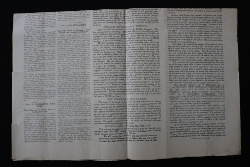 1908-1909 GAVIGAN'S FINANCIAL NEWS NEWSPAPER - LOT OF 2 - K 2947