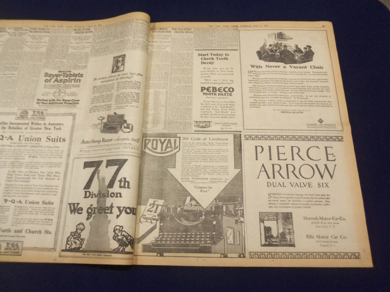 1919 MAY 6 NEW YORK TIMES - TREATY PRESENTED TO GERMANS TOMORROW - NT 9239