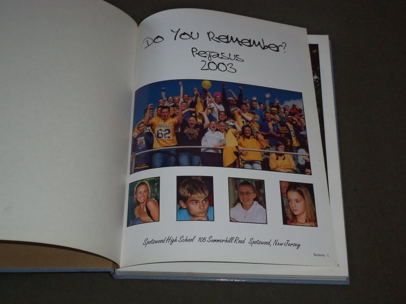 2003 PEGASUS SPOTSWOOD HIGH SCHOOL YEARBOOK - NEW JERSEY - PHOTOS - YB 1109