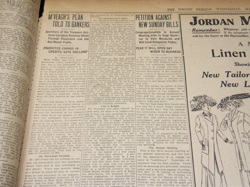 1909 MAY 19 THE BOSTON HERALD - HARVARD'S FAREWELL TO DR. ELIOT - BH 402