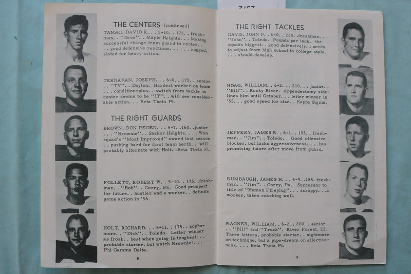 1956 SEP 29 DENISON UNIVERSITY VS. MT. UNION COLLEGE FOOTBALL PROGRAM - K 3316