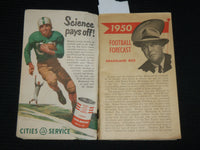 1950 GRANTLAND RICE'S FOOTBALL GUIDE - SOFTCOVER - CITIES SERVICE - J 6919