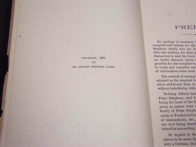 1892 THE AMERICAN GENEALOGICAL RECORD VOLUME 1 BY EDWARD STEPHENS CLARK - J 5249