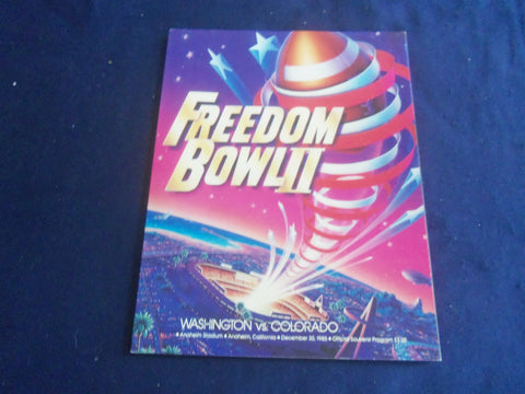 1985 DEC 30 FREEDOM BOWL PROGRAM - UNIV WASHINGTON VS UNIV COLORADO - ST 4027I