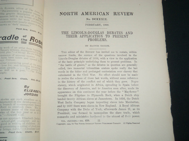 1909 NORTH AMERICAN REVIEW LOT OF 11 ISSUES - NICE STORIES/ARTICLES - WR 662