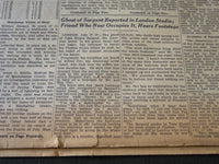 1927 JUL 18 NEW YORK TIMES - GHOST OF SARGENT REPORTED LONDON STUDIO - NT 6358