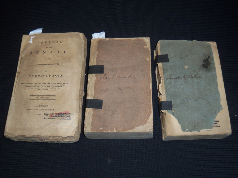 1806-1809 PENNSYLVANIA COMMONWEALTH JOURNAL OF THE SENATE - 3 VOLUMES - KD 3370H