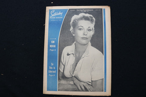 1954 OCTOBER 30 SATURDAY FEATURE MAGAZINE - KIM NOVAK COVER - E 26360
