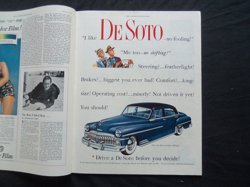 1950 AUGUST 12 THE SATURDAY EVENING POST MAGAZINE - ILLUSTRATED COVER - SP 1837
