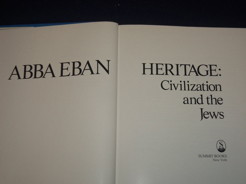 1984 HERITAGE CIVILIZATION AND THE JEWS BOOK BY ABBA EBAN - PRINTS - KD 2697