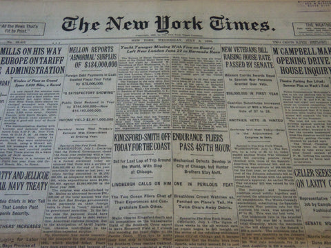 1930 JULY 2 NEW YORK TIMES - KINGFORD SMITH OFF TODAY FOR THE COAST - NT 5632