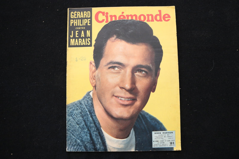 1957 JUNE 27 CINEMONDE MAGAZINE - ROCK HUDSON COVER - E 25893