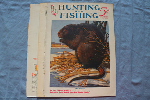 1929 DECEMBER HUNTING AND FISHING MAGAZINE - THE MUSKRAT - ST 5508W