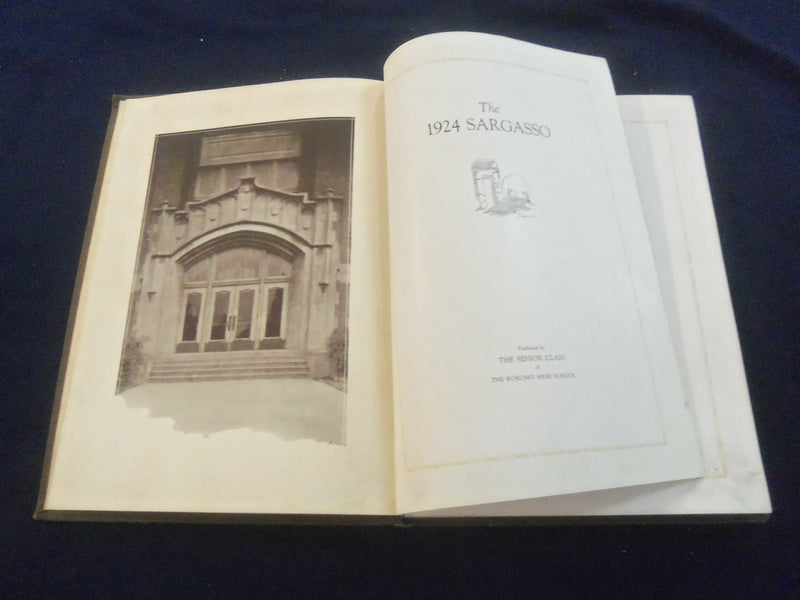 1924 SARGASSO KOKOMO HIGH SCHOOL YEARBOOK - KOKOMO, INDIANA - YB 2666
