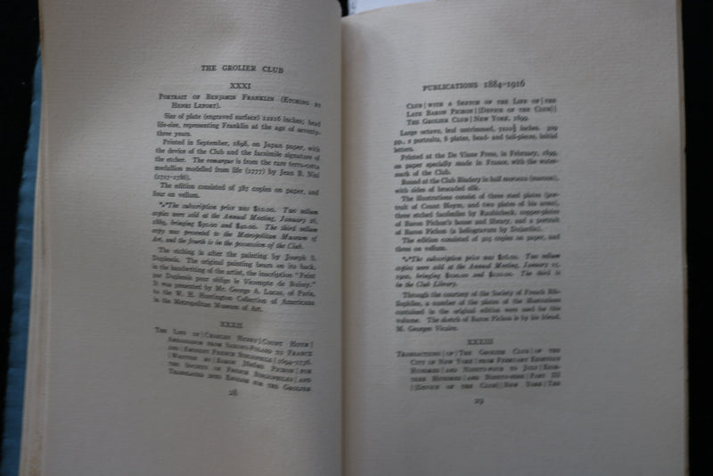 1917 LIST OF PUBLICATIONS AND EXHIBITION CATALOGUES 1884-1916 -SOFTCOVER- K 2235