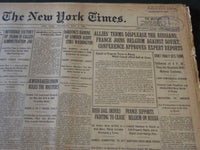 1922 MAY 4 NEW YORK TIMES - ALLIES TERMS DISPLEASE THE RUSSIANS - NT 5799