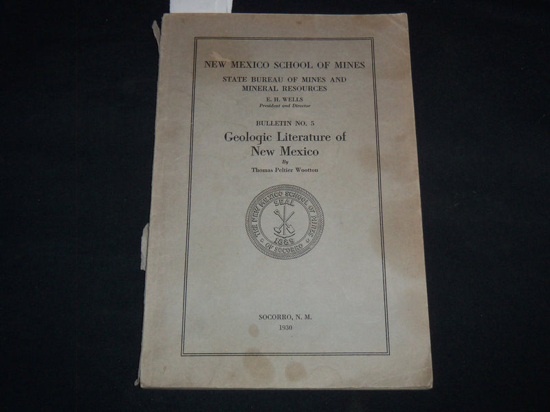 1930 GEOLOGIE LITERATURE OF NEW MEXICO BULLETIN NO. 3 - BUREAU OF MINES - J 9071