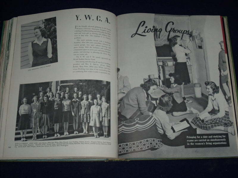 1942 OREGANA UNIVERSITY OF EUGENE OREGON YEARBOOK - GREAT PHOTOS - YB 877