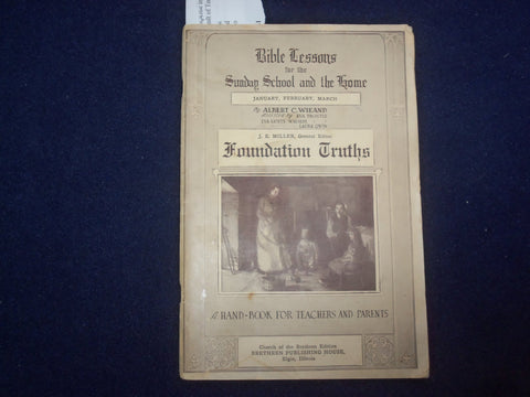 1918 BIBLE LESSON FOR THE SUNDAY SCHOOL AND THE HOME - J 9475