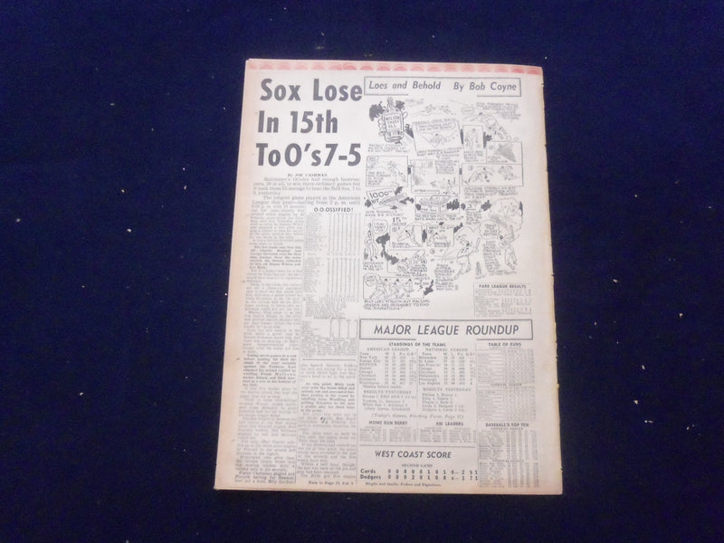 1958 JULY 4 BOSTON DAILY RECORD NEWSPAPER-GOLDFINE BARES CHECKS TO POLS -NP 6347