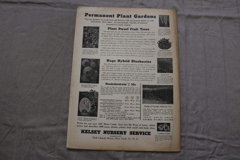 1947 FEB 1 HORTICULTURE ILLUSTRATED MAGAZINE - NICE SCENERY COVER - ST 1014C